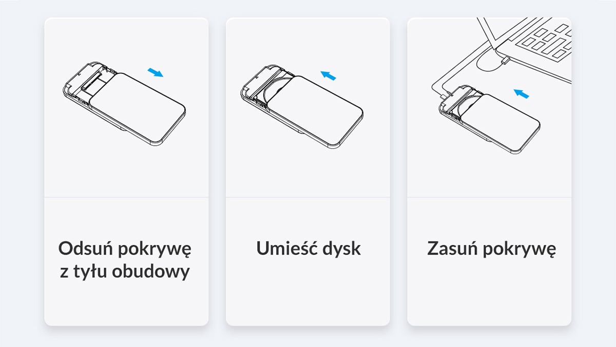 Orico obudowa HDD/SSD montaż dysku