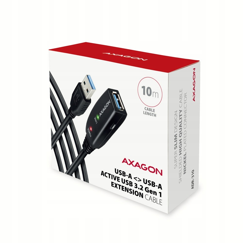 Axagon ADR-310 USB 3.2 Gen 1 - Aktywny kabel przedłużający 10 m