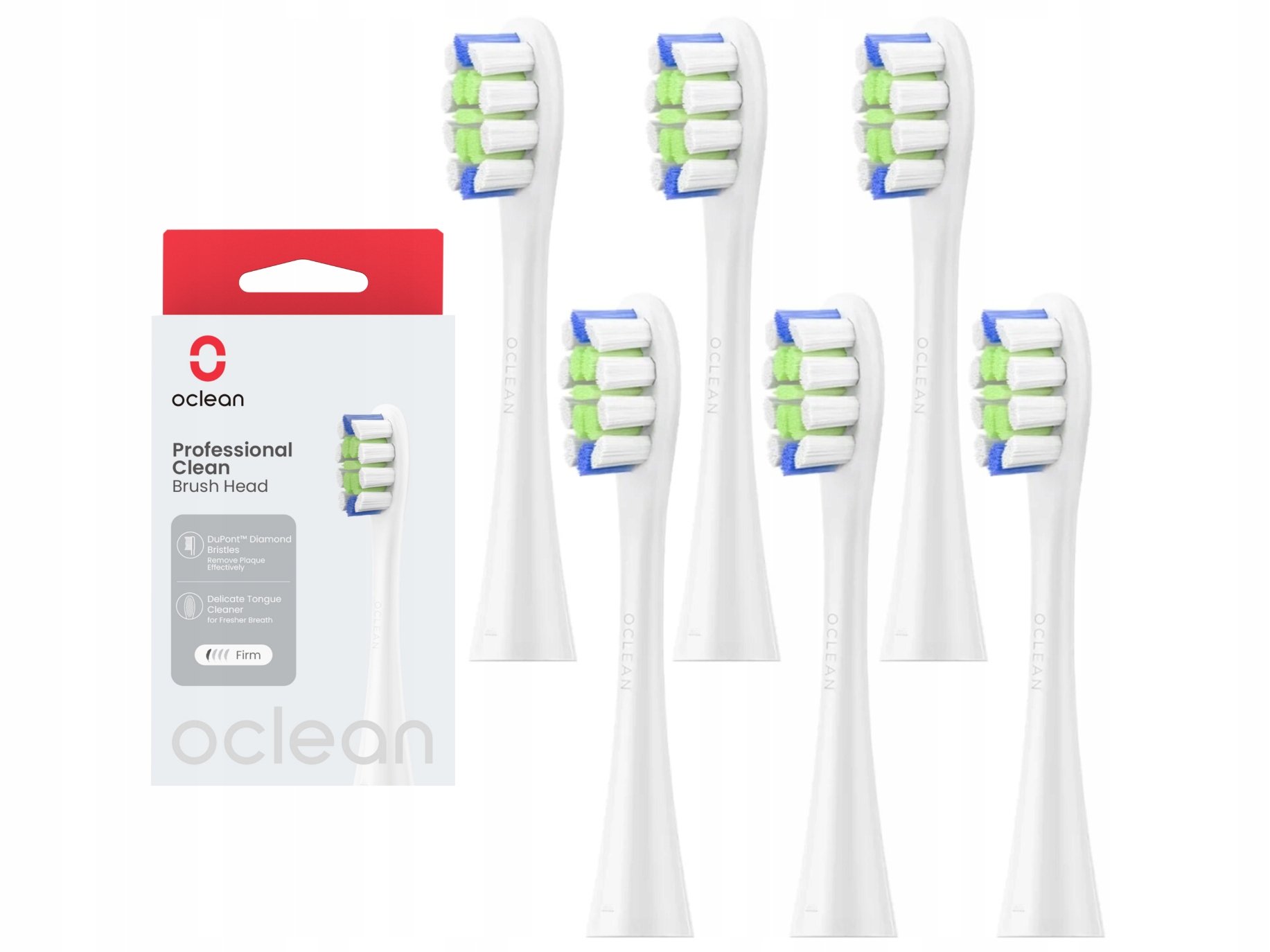 Końcówka Oclean OCLEAN KOŃCÓWKI Professional Clean 6szt. – Doskonałe rozwiązanie dla Twojej szczoteczki