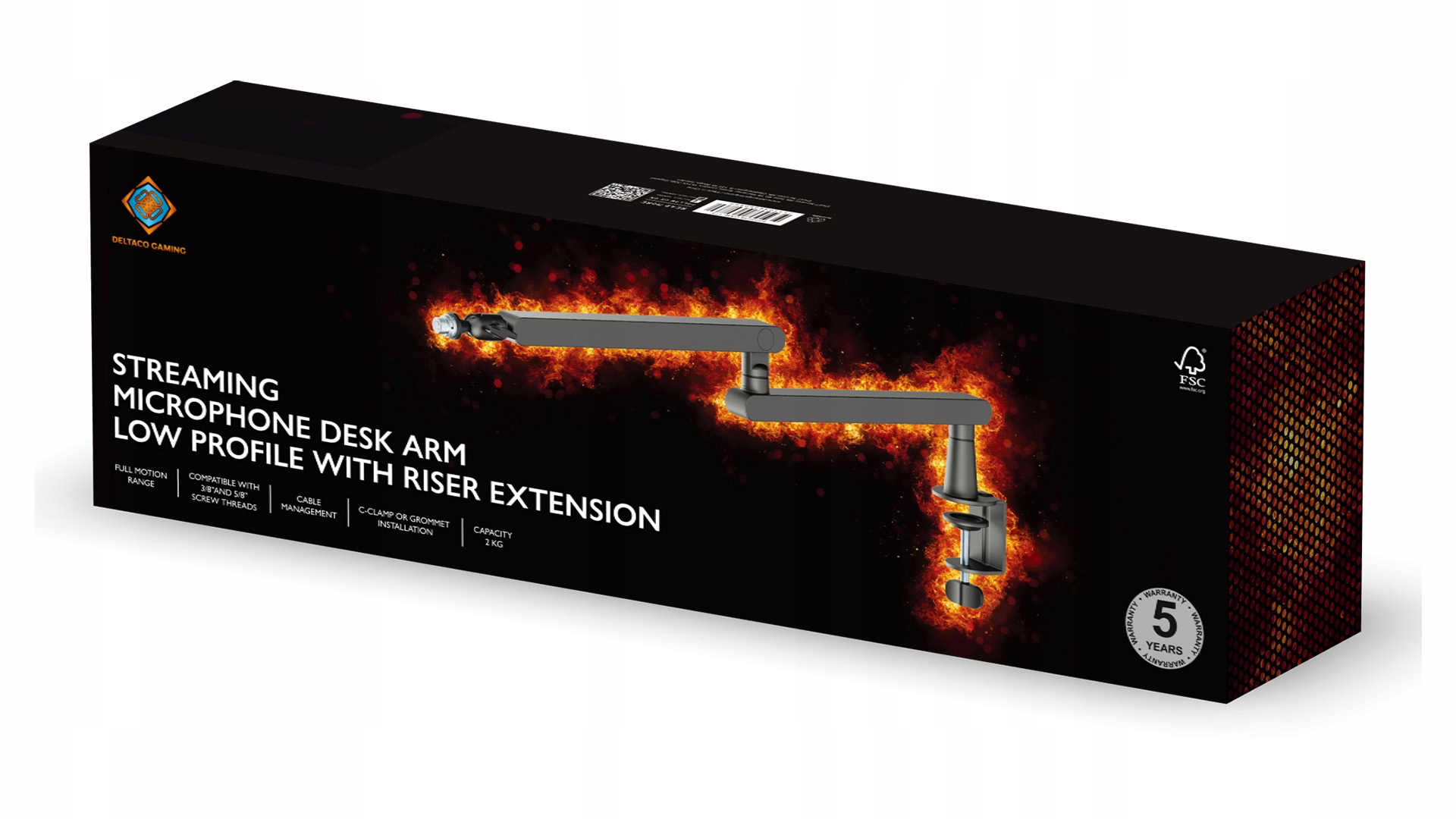 Deltaco Mikrofono laikiklis DELTACO GAMING / GAM-173 – Idealne wsparcie dla Twojego mikrofonu