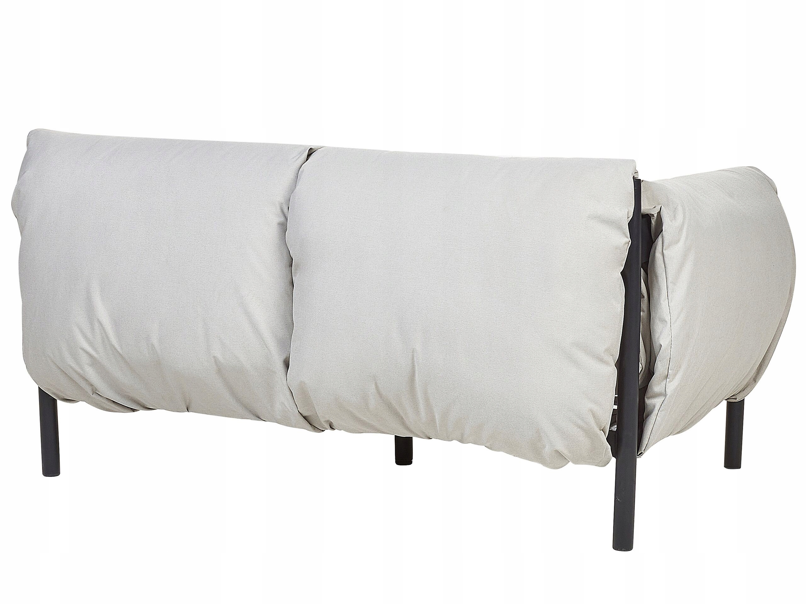 Zestaw ogrodowy sofa 2-osobowa z fotelami jasnoszary ESPERIA – Komfort i styl w Twoim ogrodzie