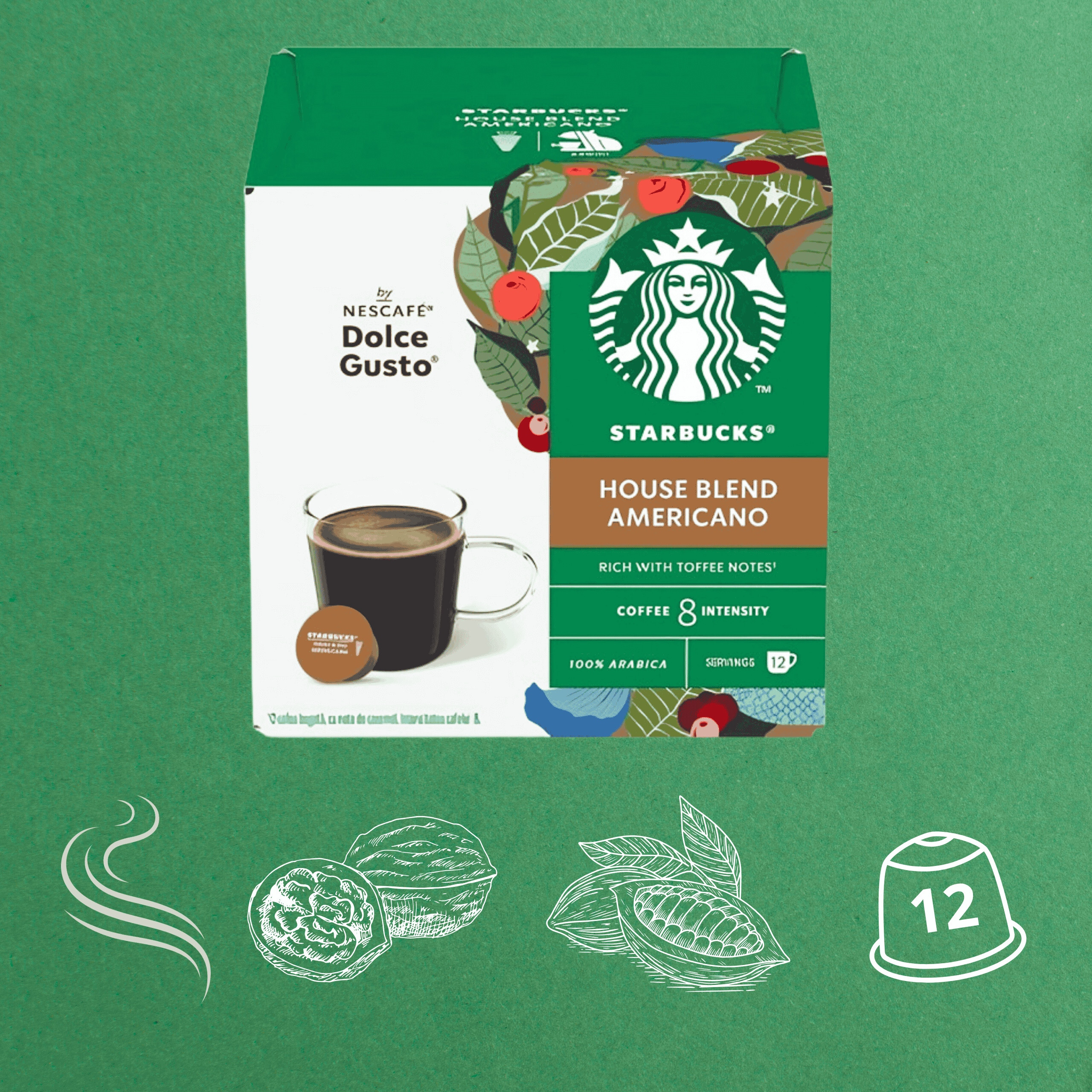 Kawa z nutami czekolady, orzechów i kakao