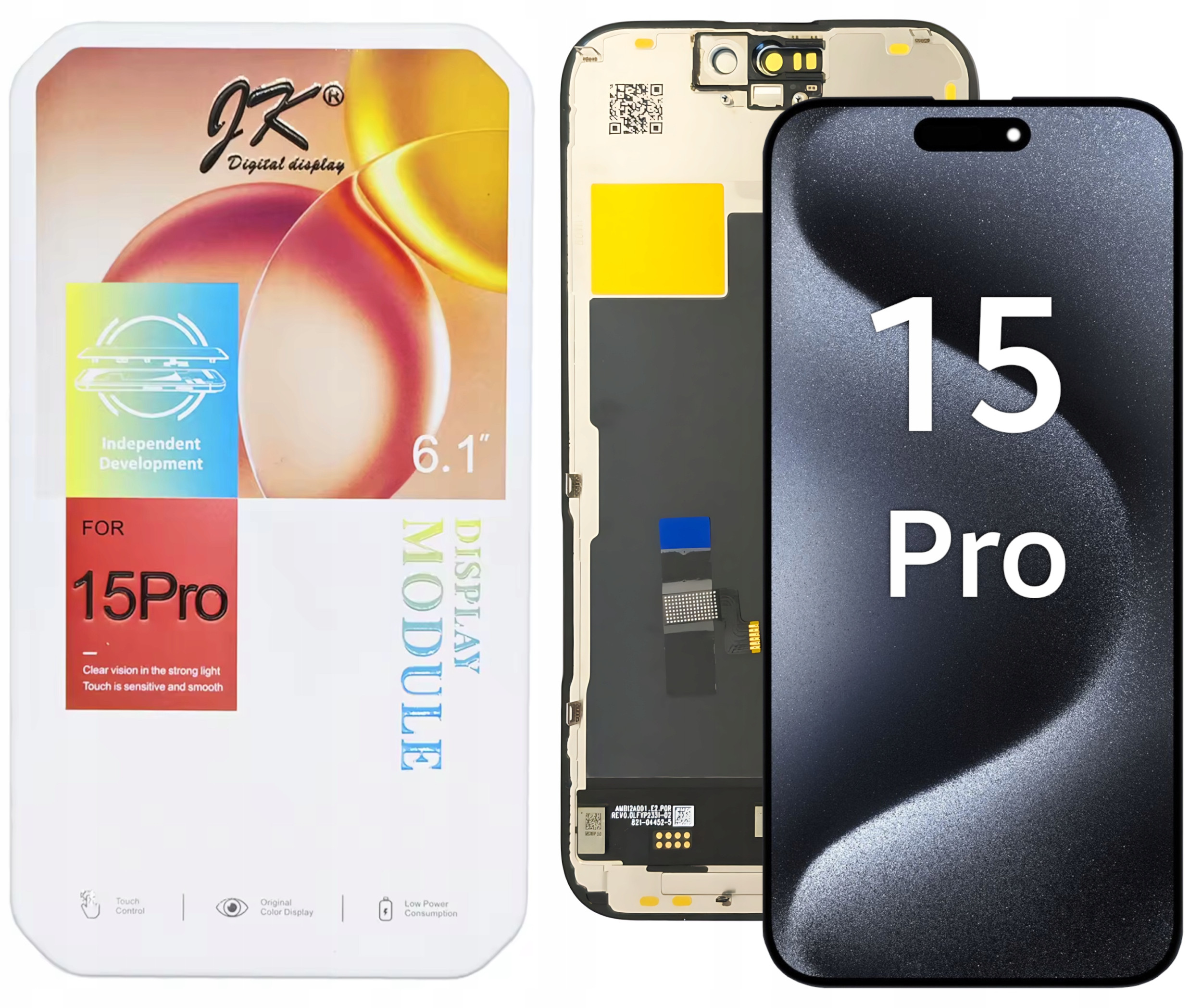 Wyświetlacz Ekran Dotyk LCD do Apple iPhone 15 Pro JK Incell – Wysoka jakość i niezawodność