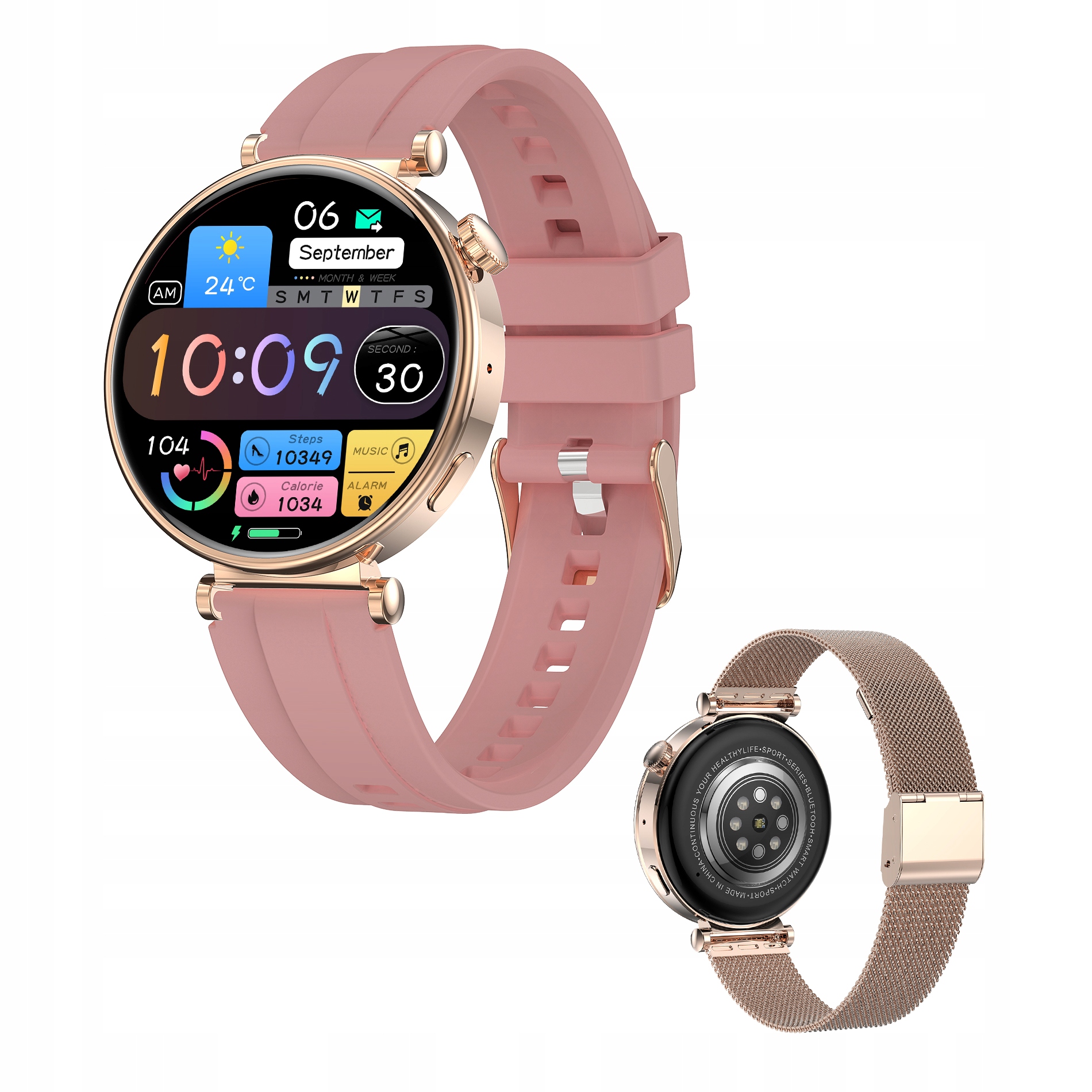 Smartwatch Zegarek Damski HK-41 Złoty AMOLED – Elegancja i Technologia w Jednym