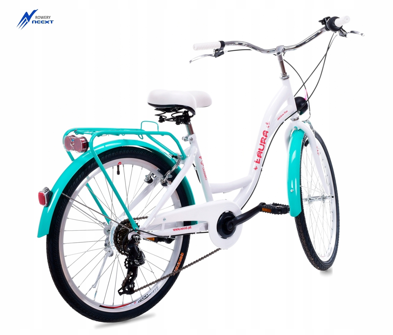 Dziewczęcy Rower Miejski 24 LAURA 6 bieg SHIMANO Kod producenta N0LA24V6CS355BL
