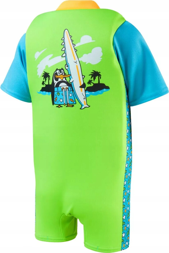 Dziecięcy strój kąpielowy Speedo Printed Float Suit IU chima azure blue/fluro – Idealny na letnie przygody