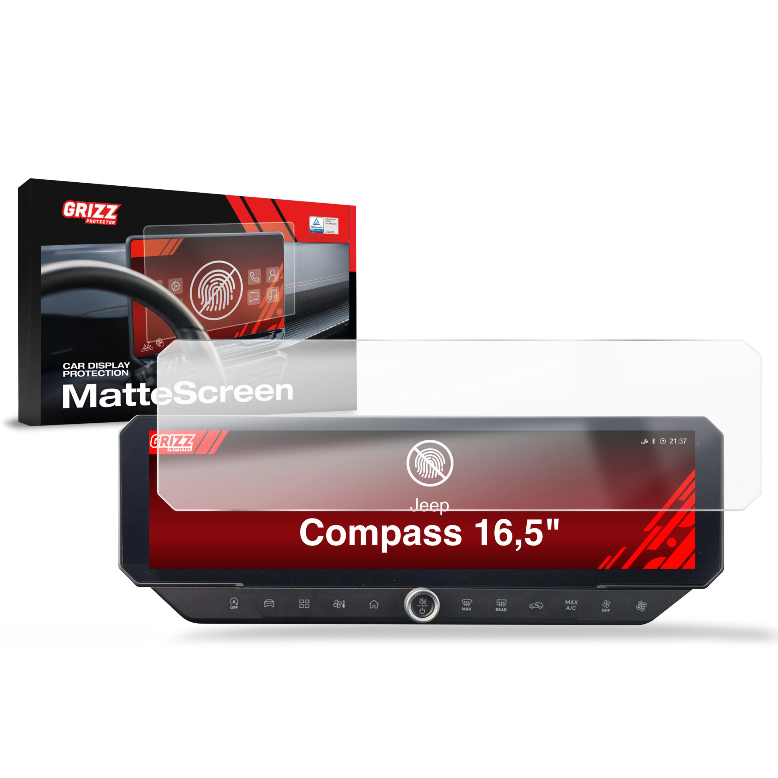 Folia matowa CarDisplay Protection do Jeep Compass 16,5