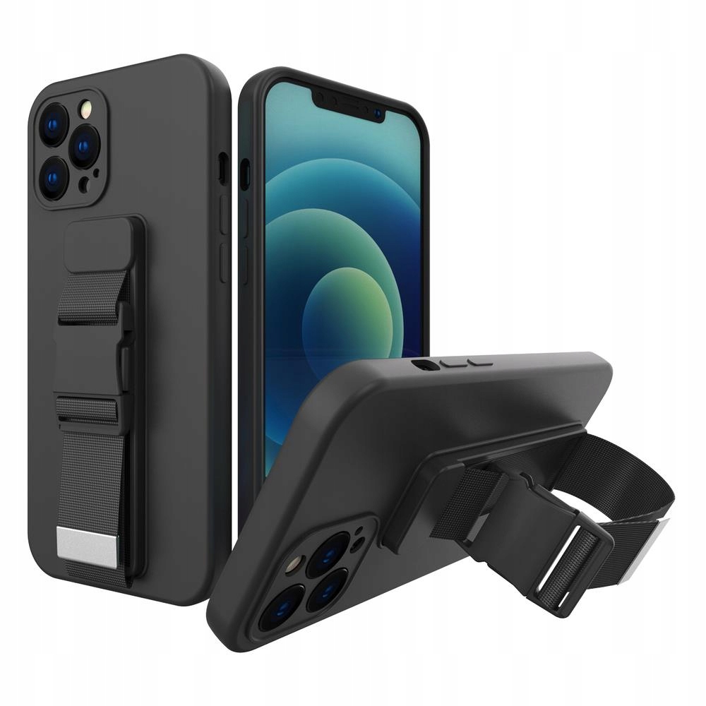 Rope case żelowe etui ze smyczą łańcuszkiem torebka Samsung Galaxy A22 5G – Styl i funkcjonalność w jednym