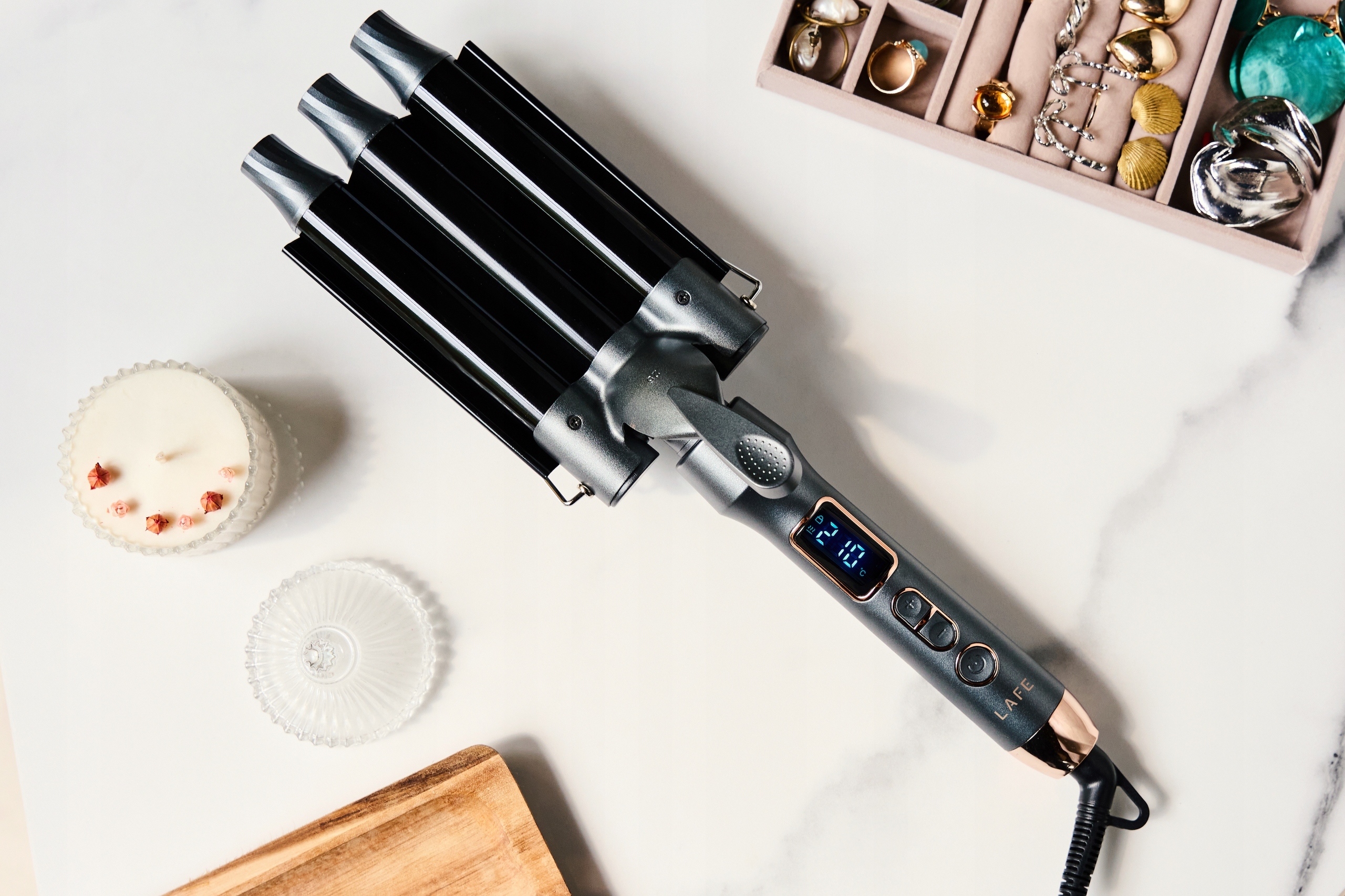 Falownica do włosów LAFE Sleek & Shine Waver 25 mm – Idealna do stylizacji loków