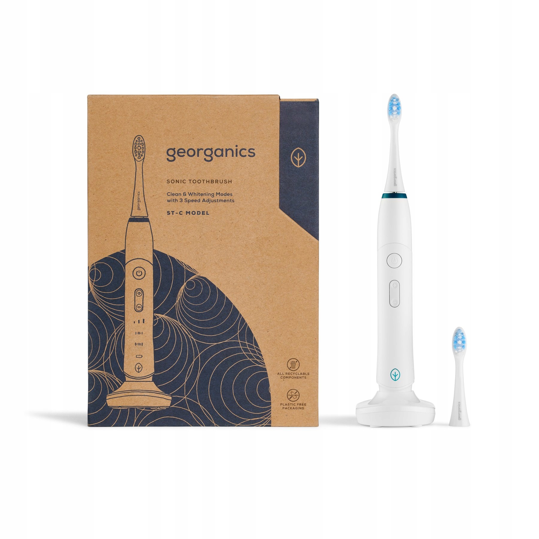Szczoteczka soniczna do zębów Georganics – Innowacyjne czyszczenie dla zdrowego uśmiechu