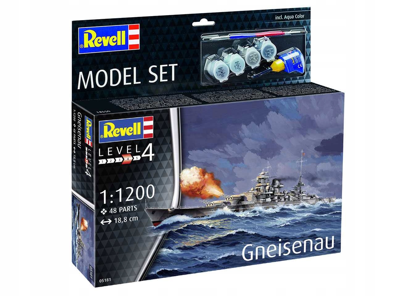 Model Set Gneisenau – Historyczny pancernik w skali 1:1200
