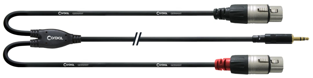 Złącza: 1 x jack 3,5 mm i 2 x XLR żeński