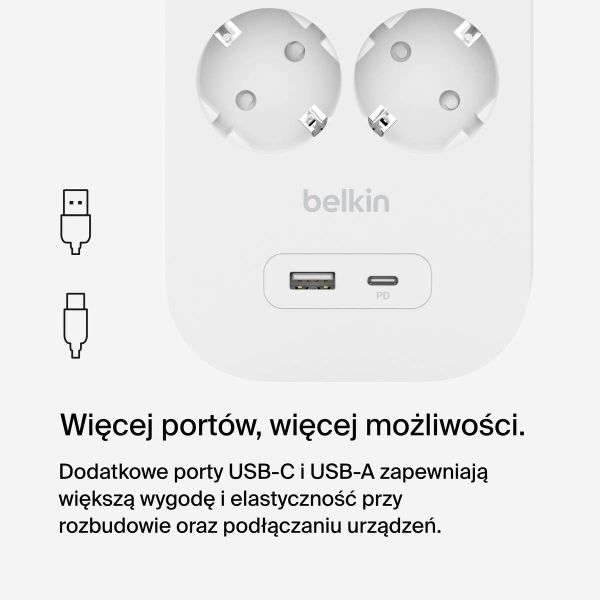 Porty USB-A i USB-C – Szybkie ładowanie dla smartfonów i akcesoriów