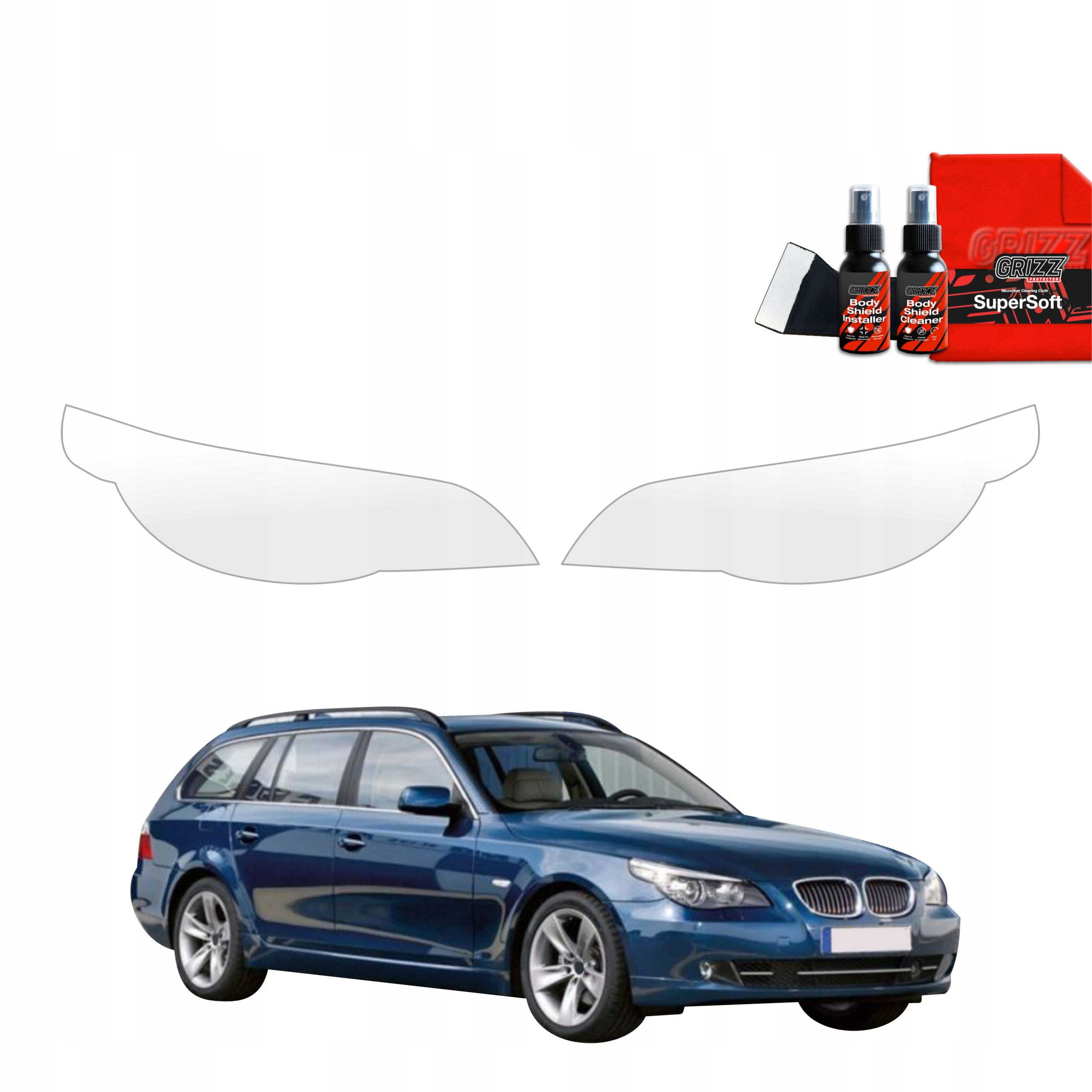 Folia ochronna na lampy GrizzGlass BodyShield do BMW 5 E61 Kombi LCI (2007-2010) – Ochrona Twojego pojazdu