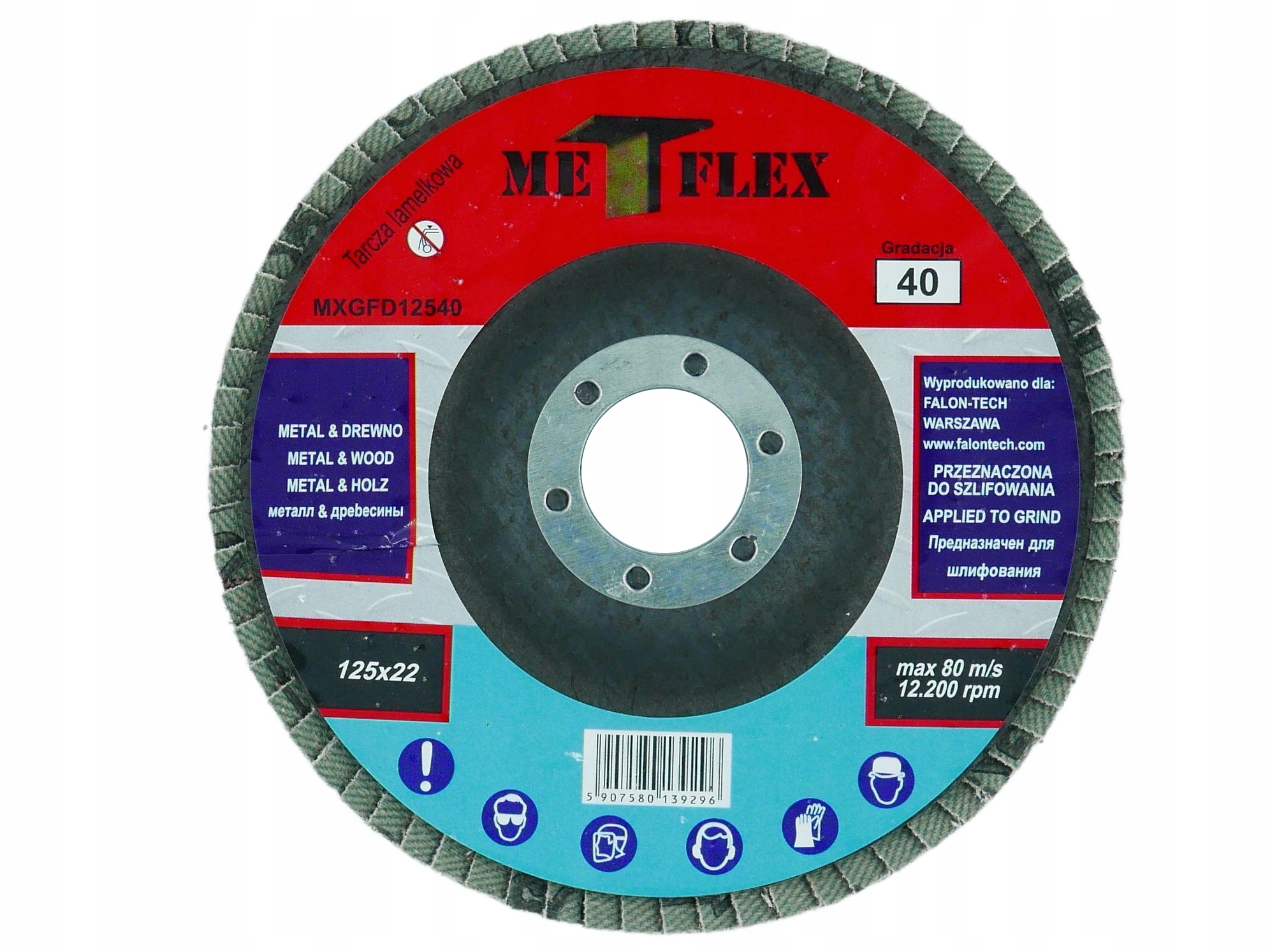 Tarcza Lamelkowa Listkowa 125 P 40 Cyrkonowa Inox do Szlifowania Metalu – Wydajność i Trwałość