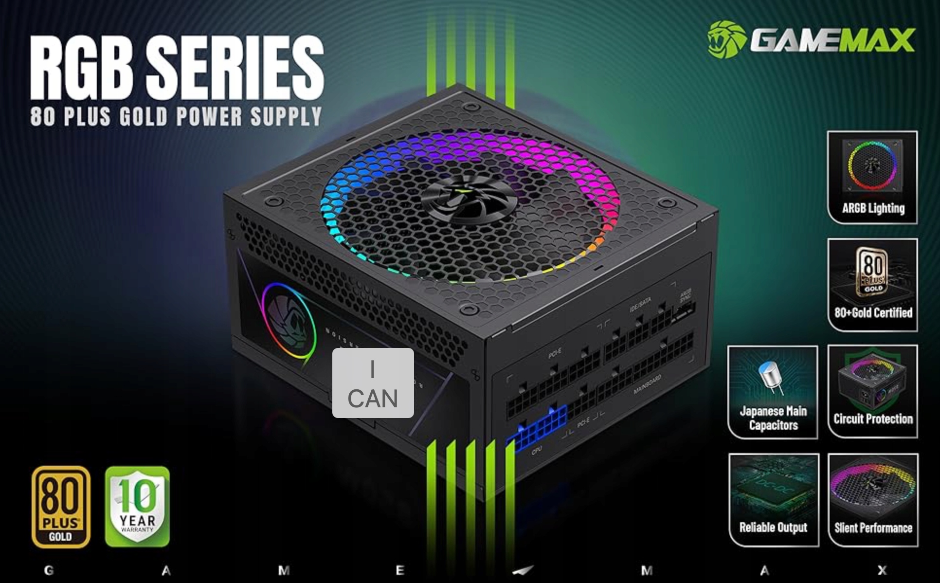 Zasilacz Gamemax RGB 850G – Wydajność i styl w jednym