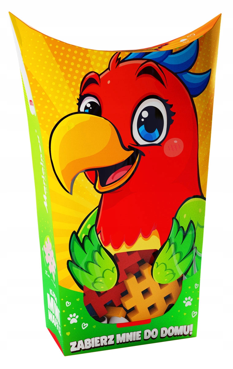 Klocki wafle mini PocketPets Papuga – Kreatywna zabawa dla dzieci