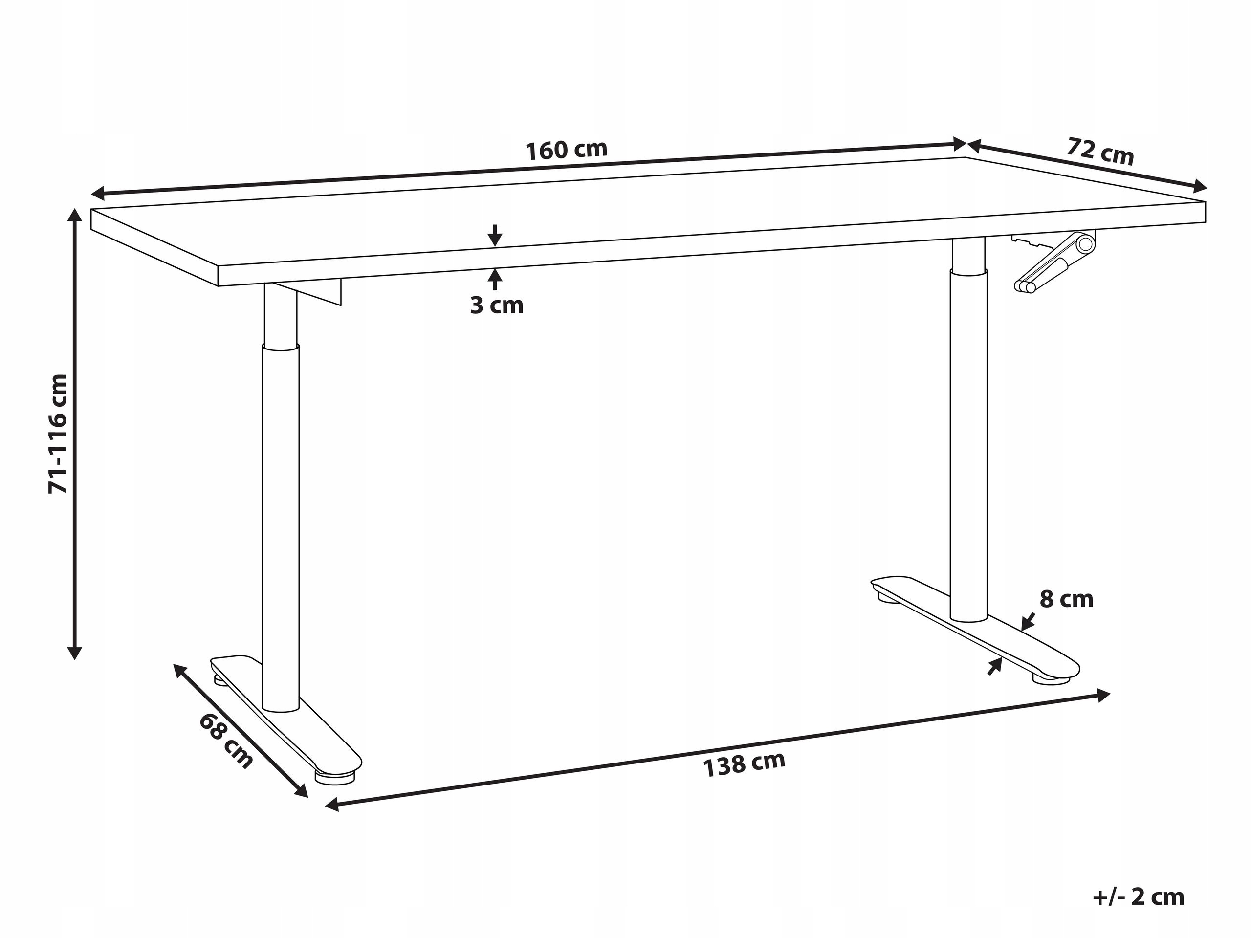 Wymiary i maksymalne obciążenie biurka