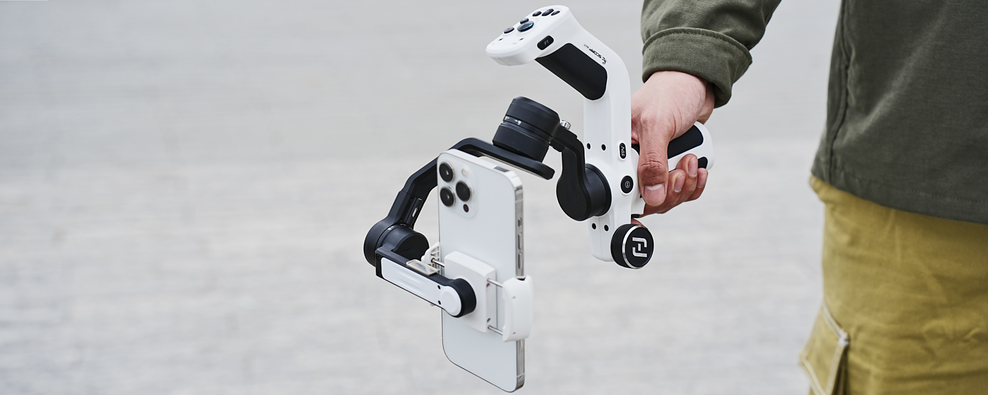Gimbal ręczny FeiyuTech Scorp mini P do smartfonów - biały