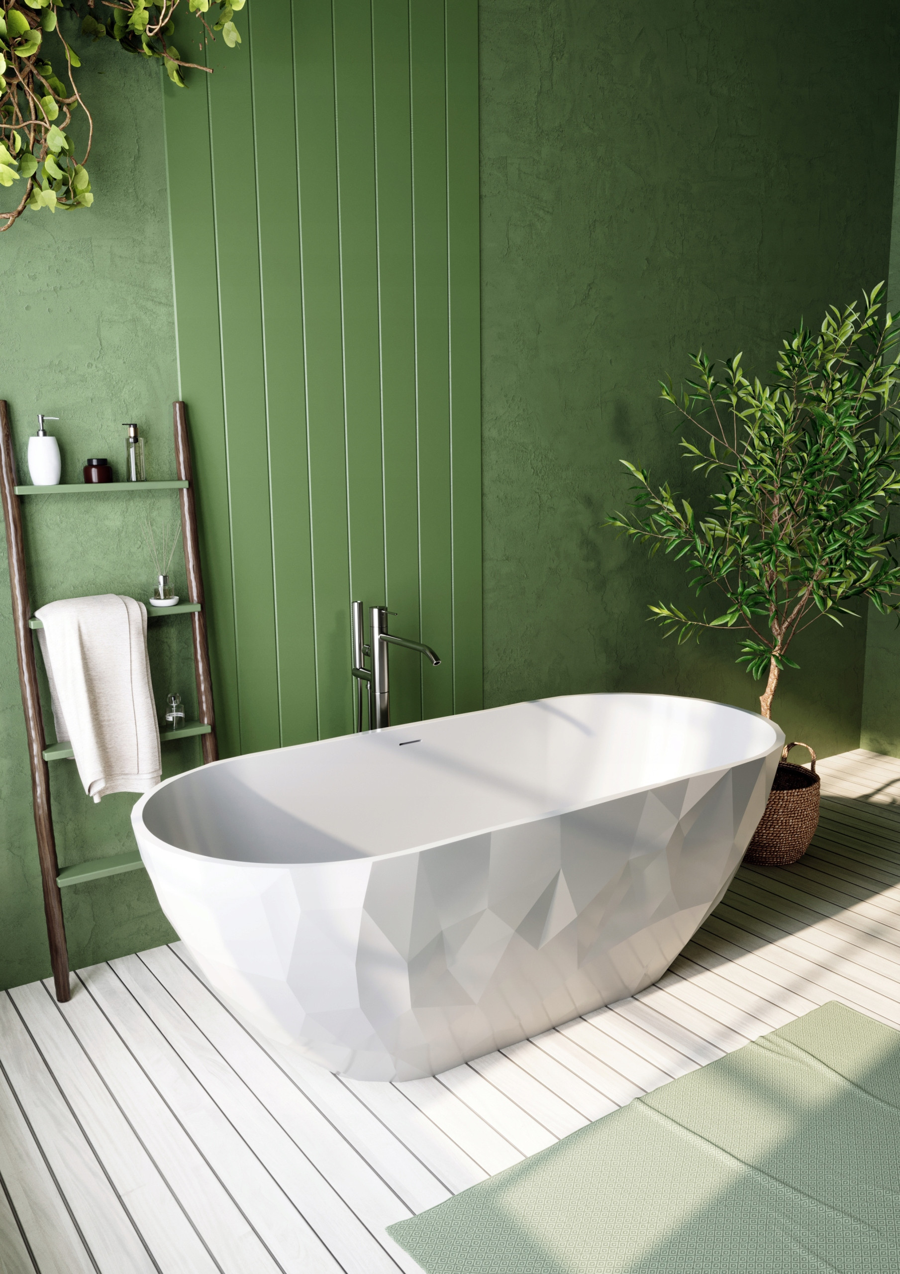 Wanna wolnostojąca Miraggio SAPFIRE 165 x 76 cm – Elegancja i komfort w Twojej łazience