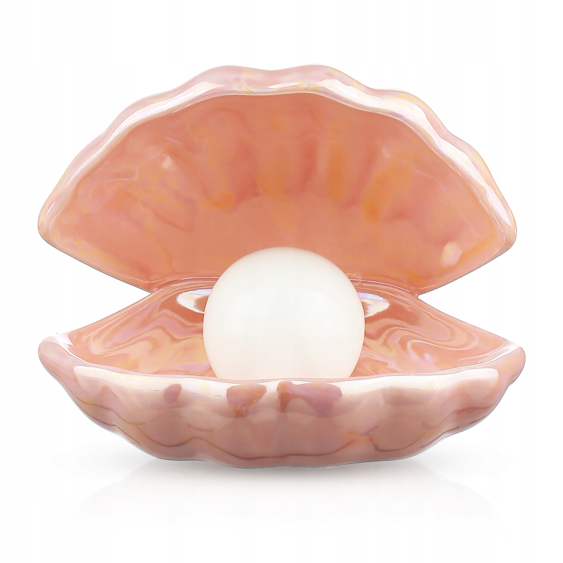 BEZPRZEWODOWA DESIGNERSKA LAMPKA NOCNA CERAMICZNA LED MUSZLA PERŁA – Elegancja w Twoim wnętrzu