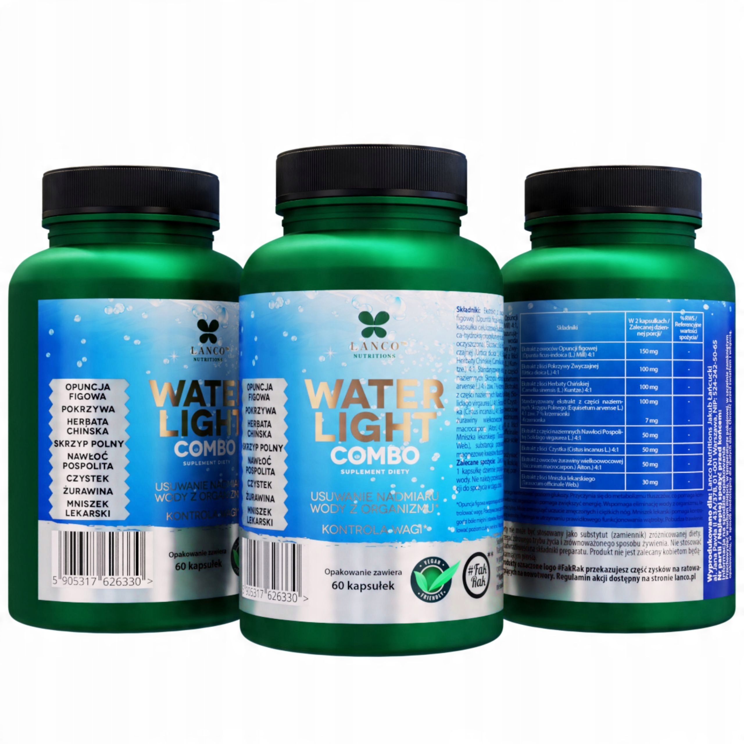 Lanco Water Light Combo – Suplement diety na usuwanie nadmiaru wody