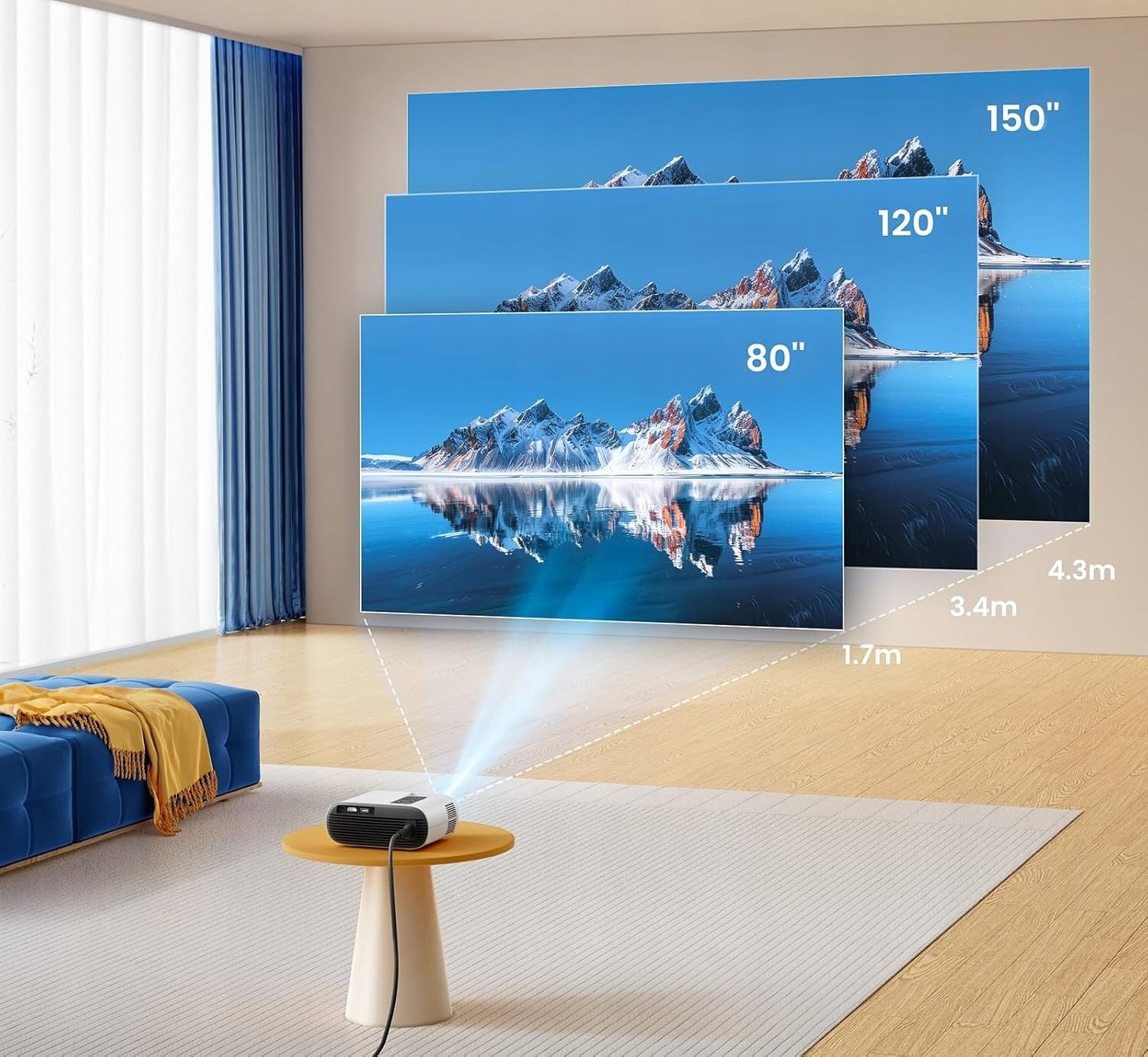 TOPTRO Mini projektor Full HD 1080 – Idealne rozwiązanie do domowej rozrywki