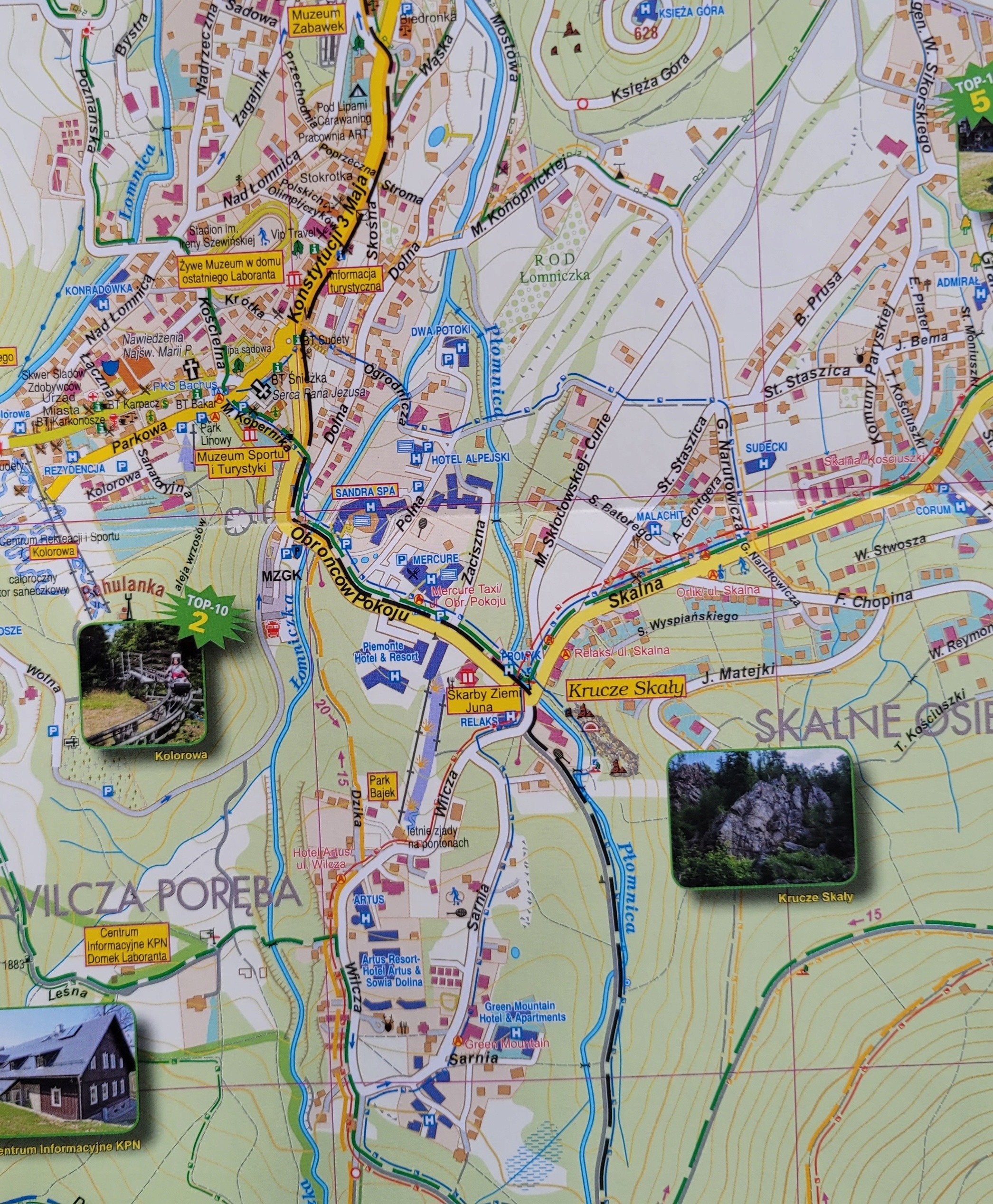 Dokładny plan Karpacza w skali 1:12 500