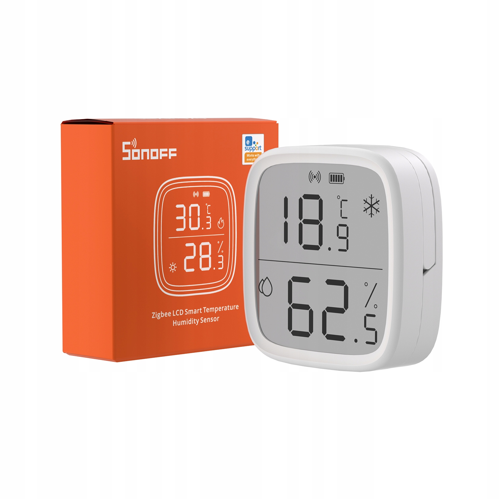 Sonoff Czujnik Temperatury i Wilgotności ZigBee LCD SNZB-02D – Precyzyjne pomiary w Twoim domu