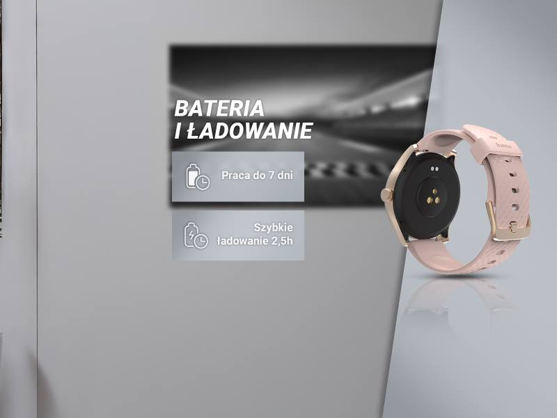 Długi czas działania smartwatcha Hama