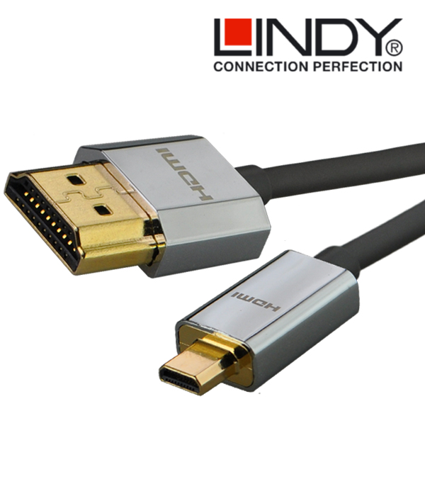 Kabel HDMI Micro - HDMI 2m srebrny (41682) – Wysoka jakość i elastyczność