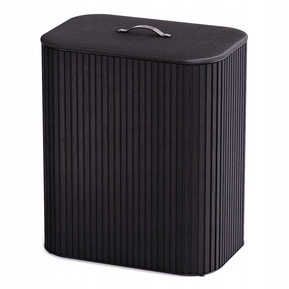 Kosz na pranie JJ-Laundry 90l bambusowy czarny Tota Twin Luxe – Elegancja i funkcjonalność w Twoim domu
