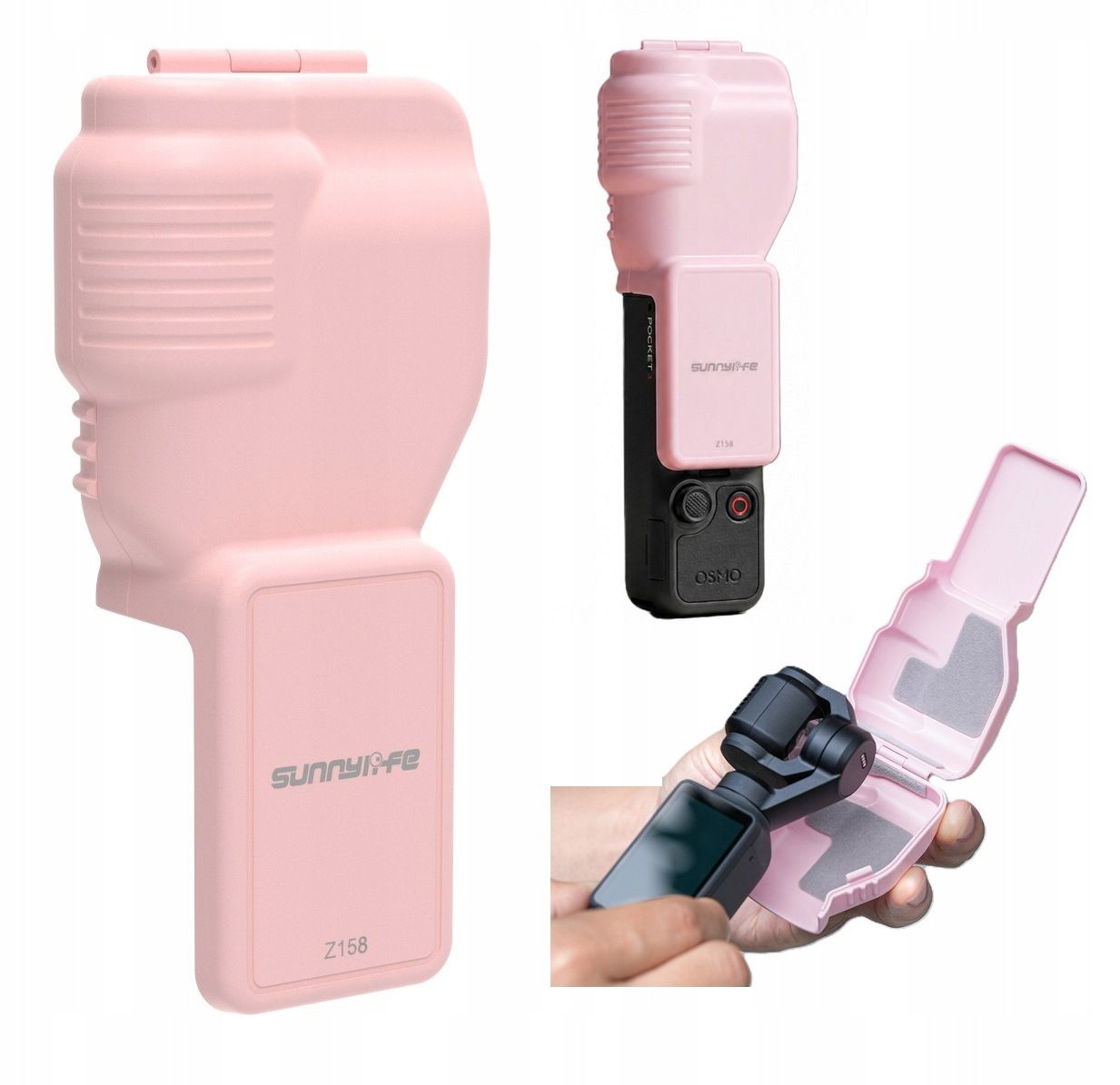 Pokrowiec futerał etui case osłona gimbala i ekranu do DJI Osmo Pocket 4 – Ochrona w pastelowym różu