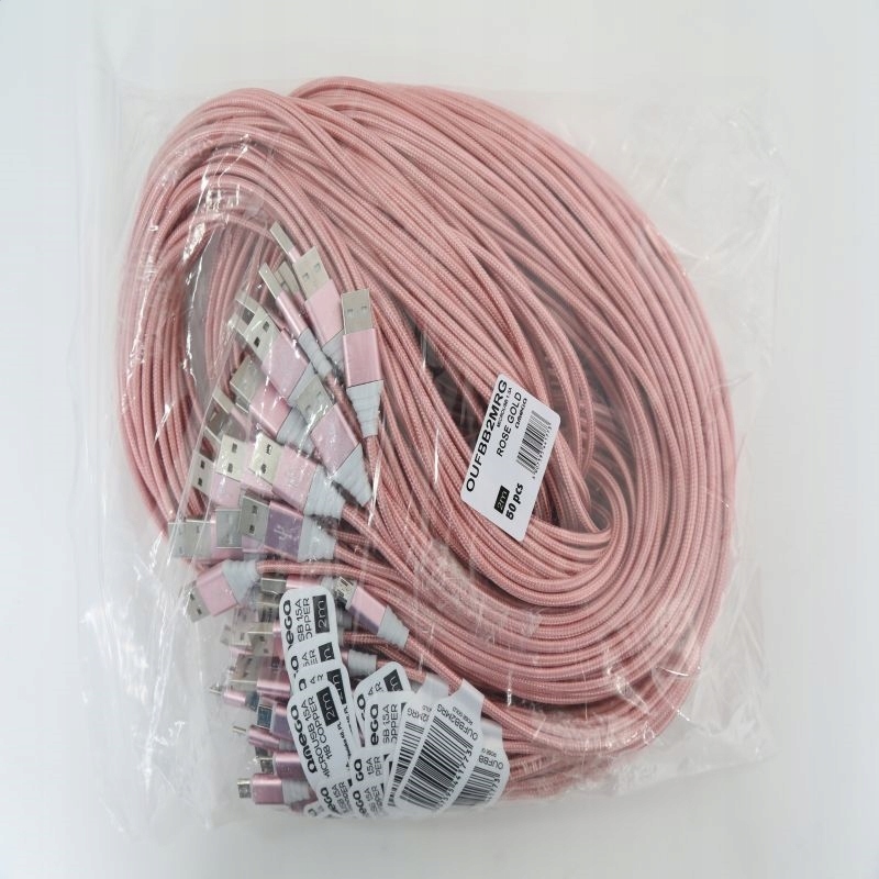 Kabel USB-A - 2 m Różowy (OUFBB2MRG) – Wysoka jakość i niezawodność
