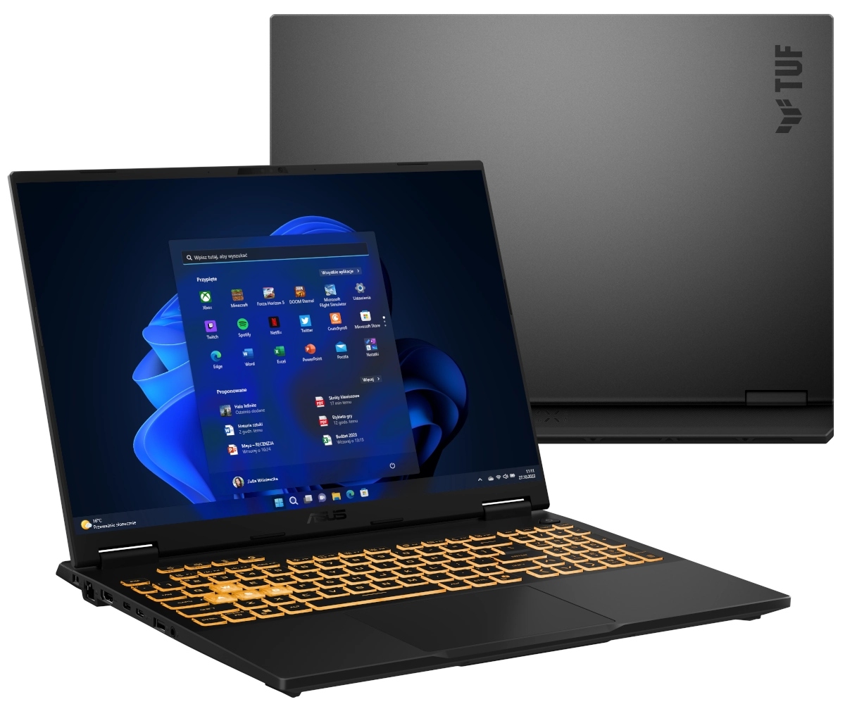 ASUS TUF Gaming F16 FX608JPR – Laptop dla wymagających graczy