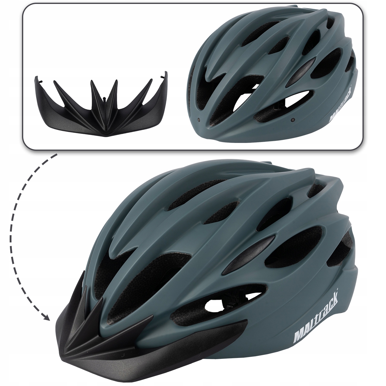 KASK ROWEROWY NA ROWER MĘSKI DAMSKI SZOSA REGULOWANY WYGODNY 58-61 LAMPKA Waga produktu z opakowaniem jednostkowym 0.27 kg