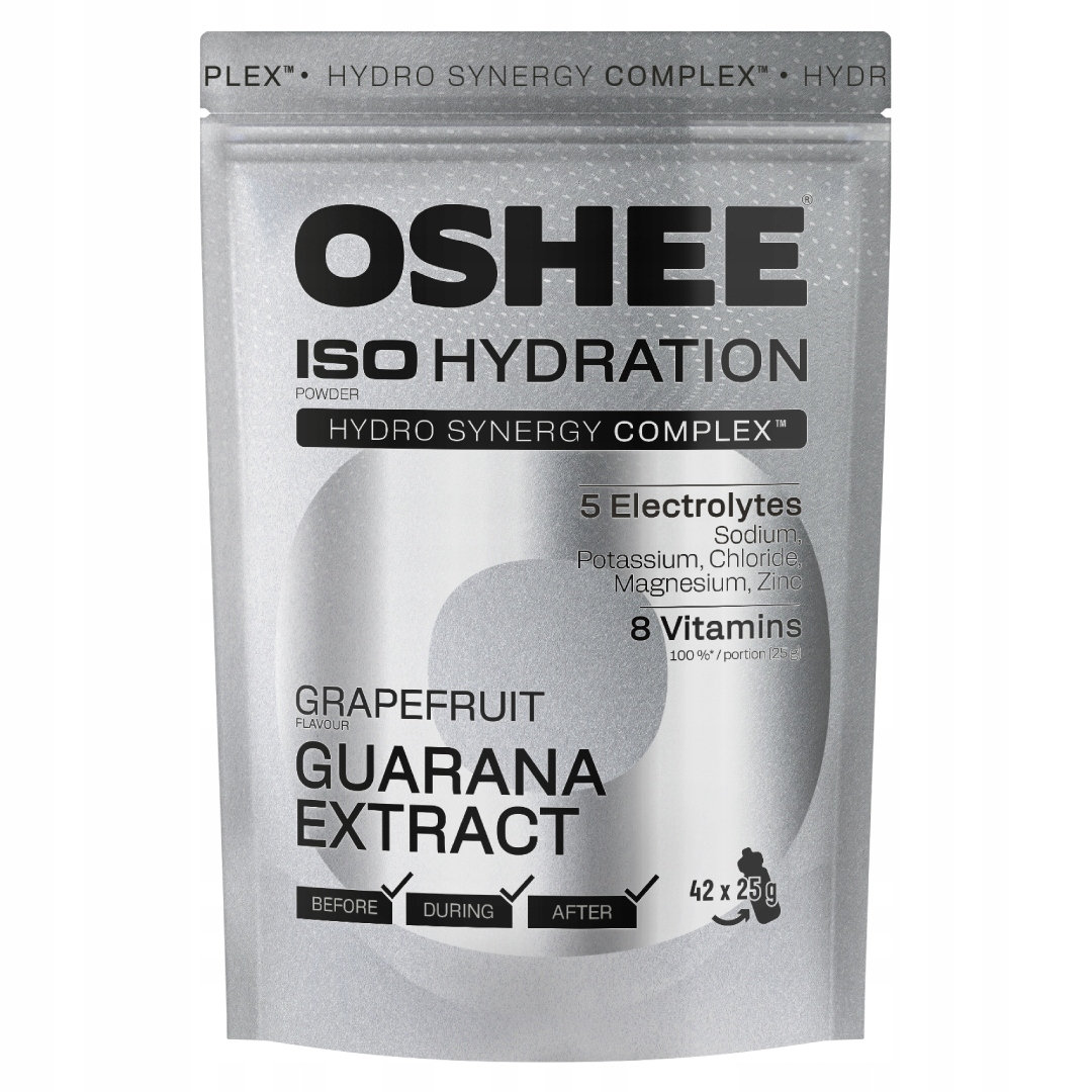OSHEE ISO Hydration izotonik w proszku grapefruit guarana 1050 g – Skuteczne nawodnienie i naturalna energia