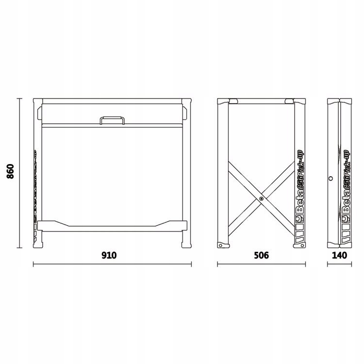 Wymiary stołu roboczego: 800x500 mm