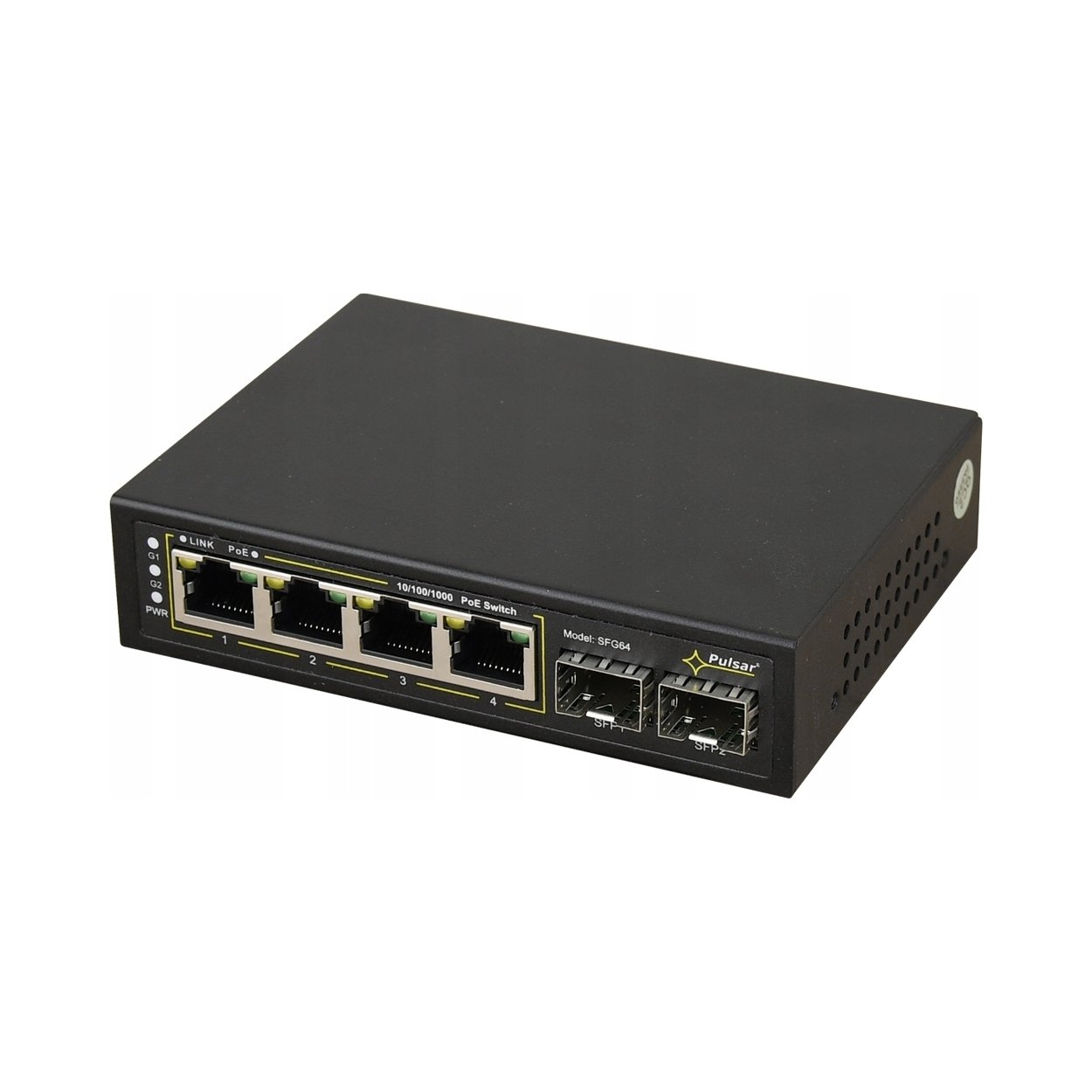 Switch PoE 6-portowy SFG64WP Pulsar – Idealne rozwiązanie dla kamer IP