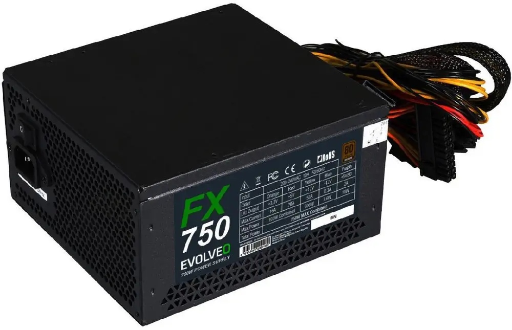 Evolveo FX 750 – Wydajny zasilacz ATX o mocy 750W