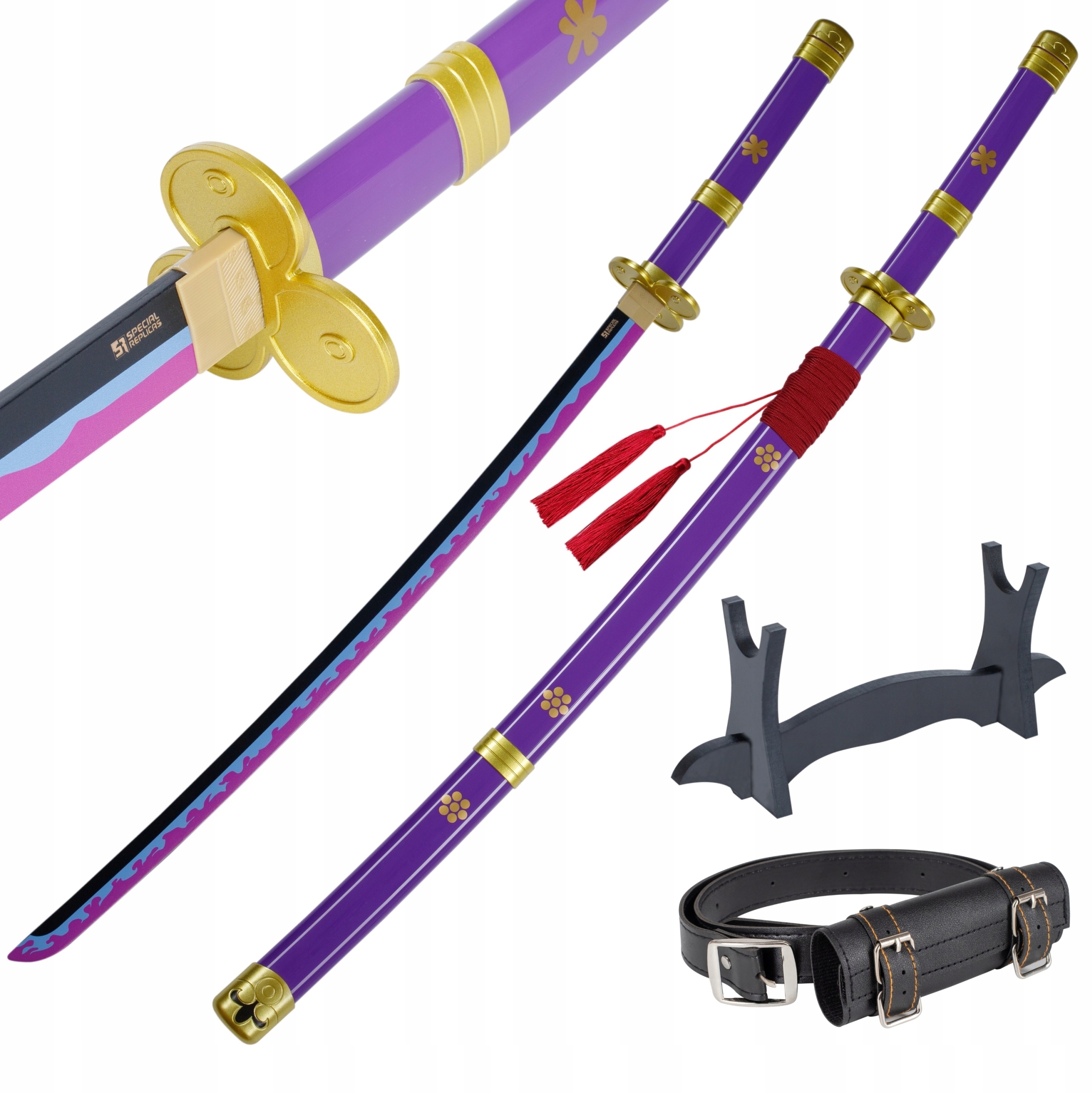 Miecz Katana Roronoa Zoro Purple Enma One Piece Drewniany JT10661PU-2 – Doskonała replika z anime