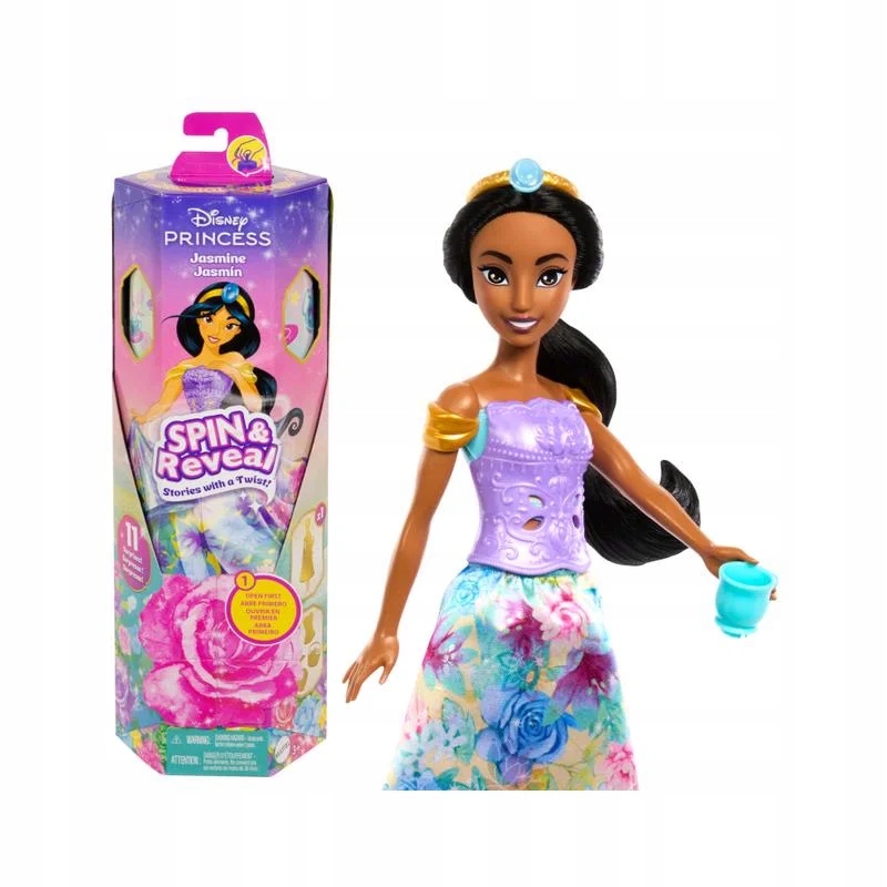 Lalka Mattel Disney Princess Księżniczka Dżasmina – Zakręć i odkryj magiczny świat