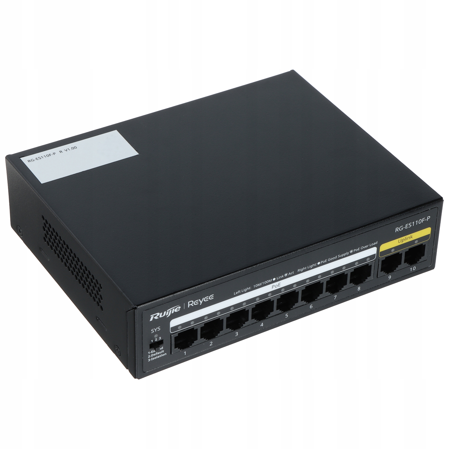 SWITCH POE RG-ES110F-P 8-PORTOWY REYEE – Idealne rozwiązanie dla instalacji CCTV