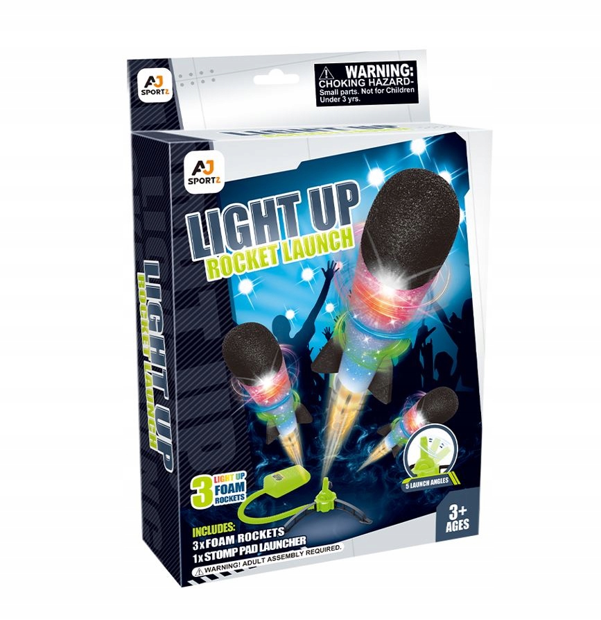 Wbudowane lampki LED – Efektowne starty rakiet