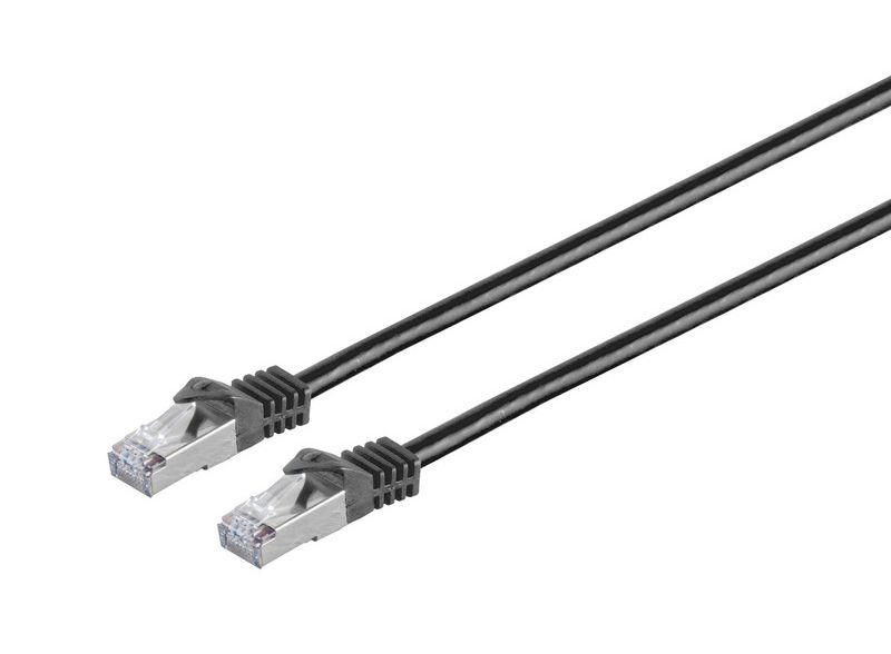 Kabel CAT 7 SFTP 0.5m Czarny – Wysoka jakość połączeń sieciowych