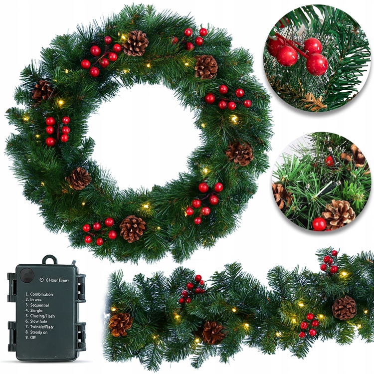 Łańcuch choinkowy LED 270cm – Idealna dekoracja na święta