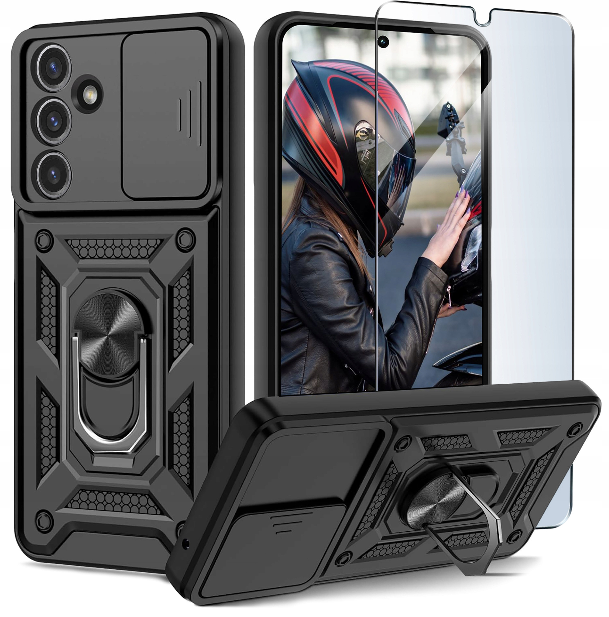 Etui Pancerne Slide Ring Case do Samsung Galaxy S25 – Ochrona i funkcjonalność w jednym