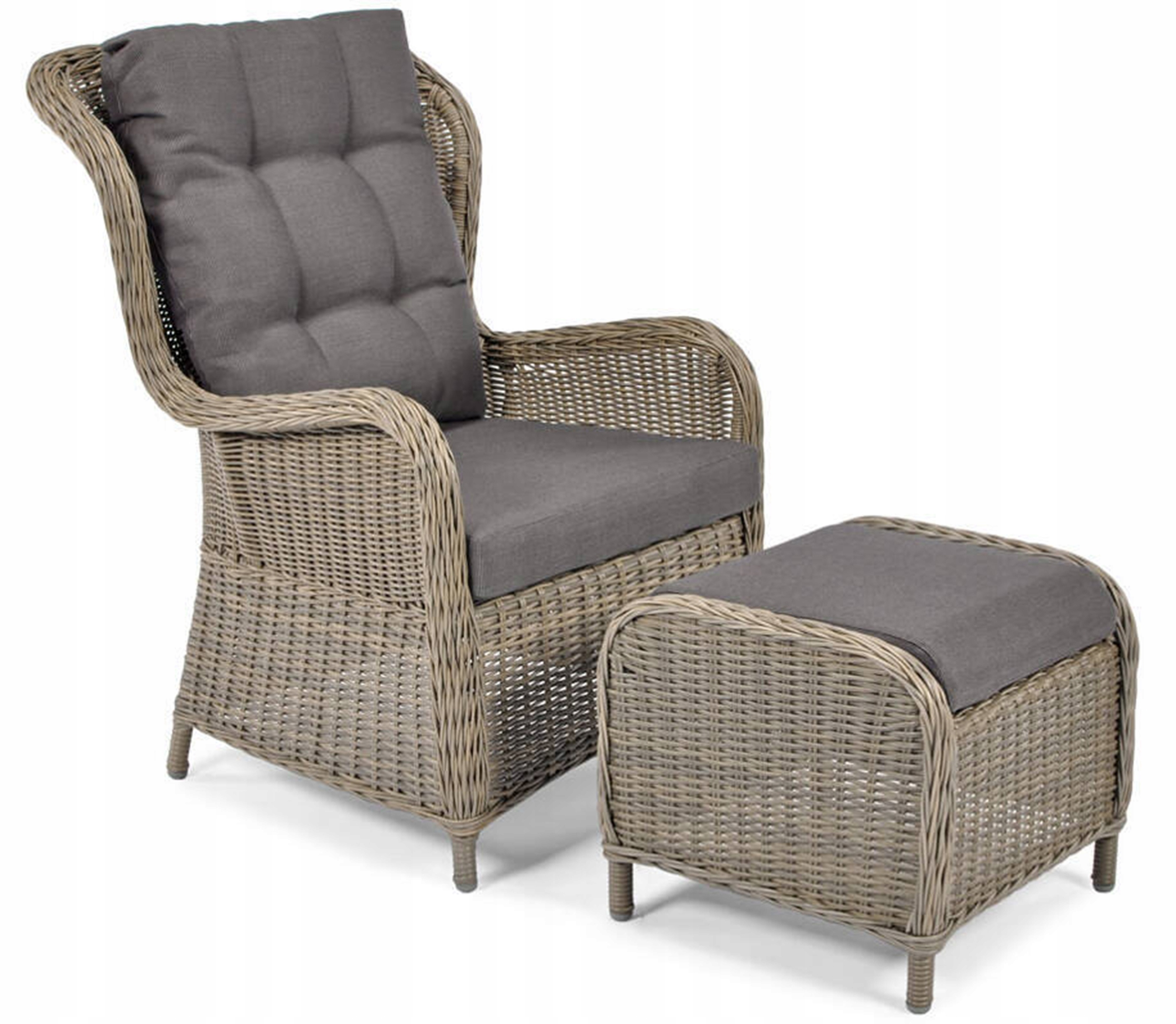 Fotel Ogrodowy Sonata z Podnóżkiem Kanza – Komfort i Styl w Twoim Ogrodzie