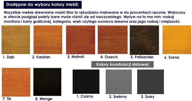 kolory ławki ogrodowej