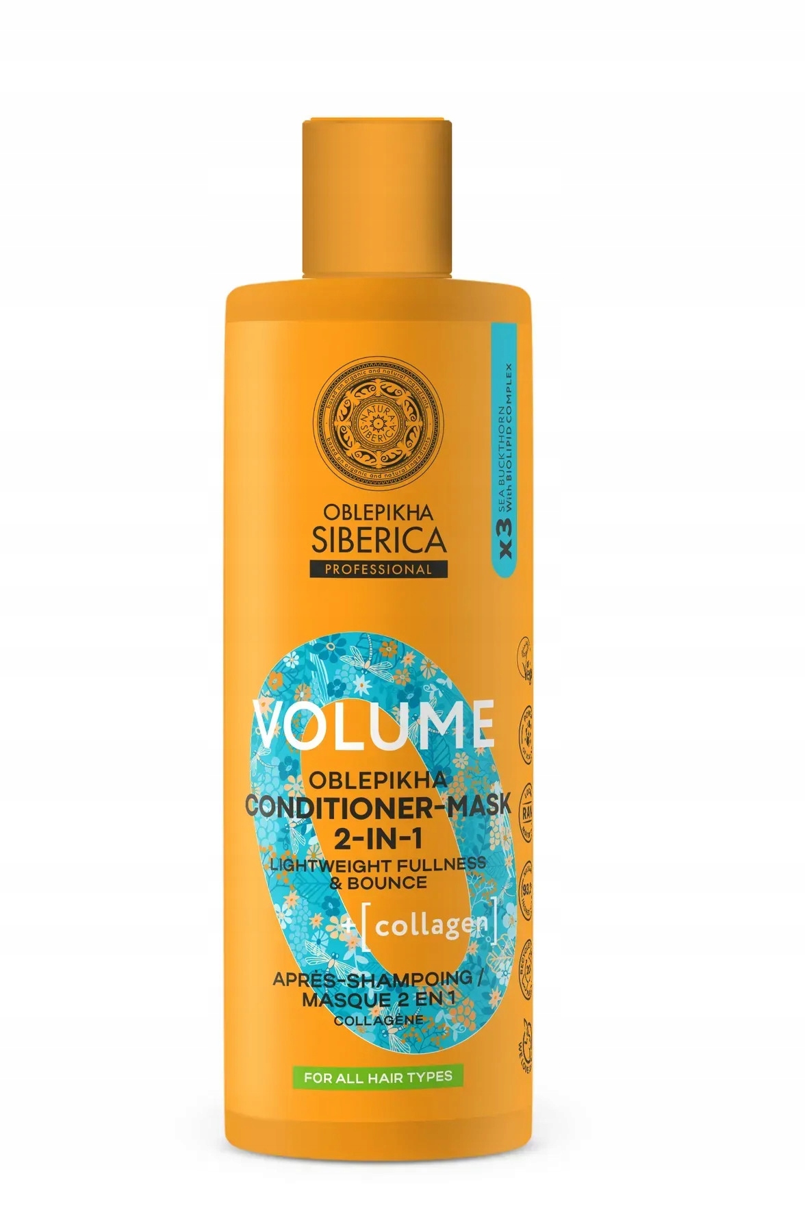 SIBERICA PROFESSIONAL Oblepikha Volume Conditioner-Mask 2in1 – Odżywka i maska do wszystkich rodzajów włosów